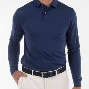 E.V. Run Golf long sleeve polo golf shirt Everdry  Pima cotton 60 % 40% poly L